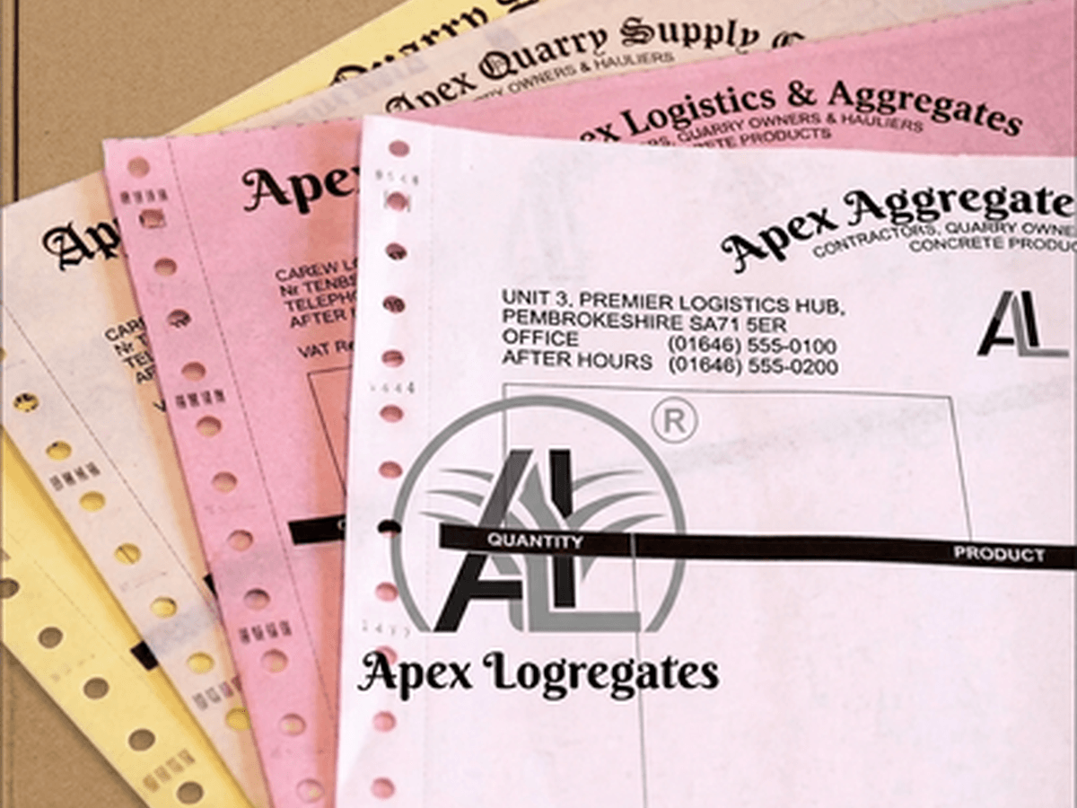 Printed Dot-Matrix Bills
